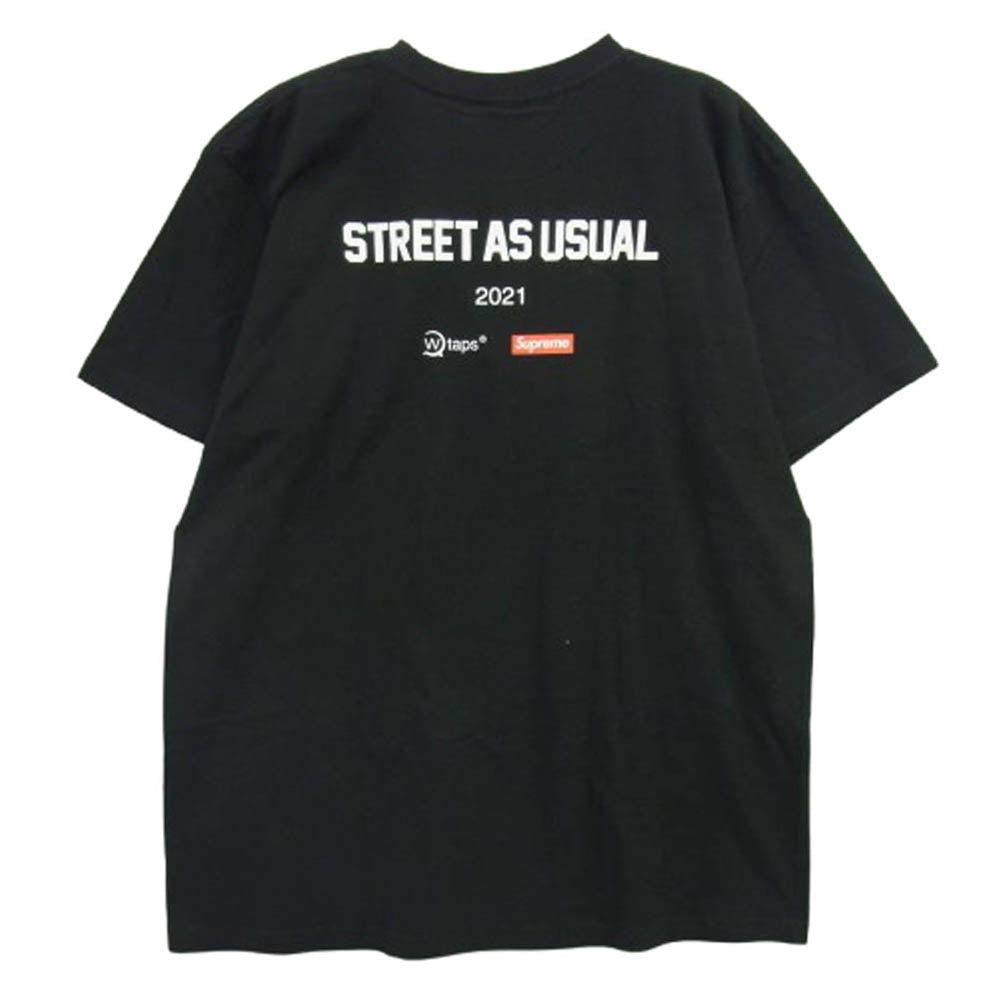 Supreme シュプリーム × WTAPS SIC'EM!! ダブルタップス ロゴプリント 半袖 Tシャツ ブラック系 L【新古品】【未使用】【中古】