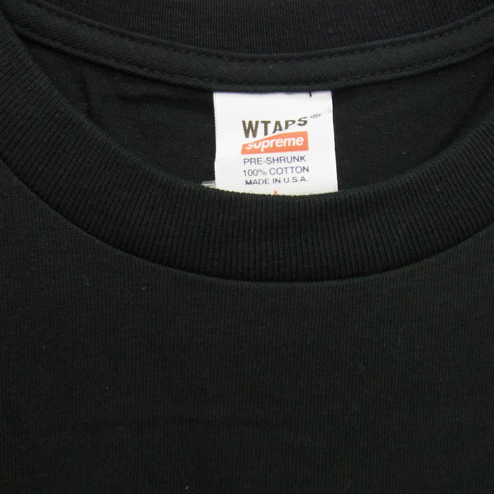 Supreme シュプリーム × WTAPS SIC'EM!! ダブルタップス ロゴプリント 半袖 Tシャツ ブラック系 L【新古品】【未使用】【中古】