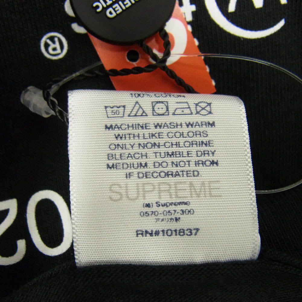 Supreme シュプリーム × WTAPS SIC'EM!! ダブルタップス ロゴプリント 半袖 Tシャツ ブラック系 L【新古品】【未使用】【中古】