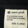 snowpeak スノーピーク PA-25SU401 RECYCLED COTTON SWEAT PANTS リサイクル コットン スウェット パンツ ブラック系 XL【新古品】【未使用】【中古】