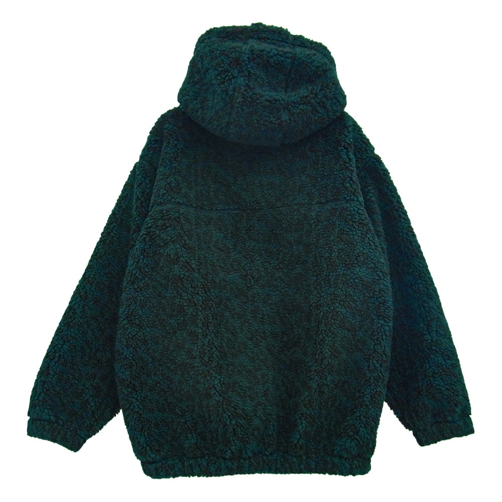 WACKO MARIA ワコマリア 21AW LEOPARD BOA PARKA レオパード ボアフリース ジップ ジャケット ブラック系 グリーン系 XL【中古】