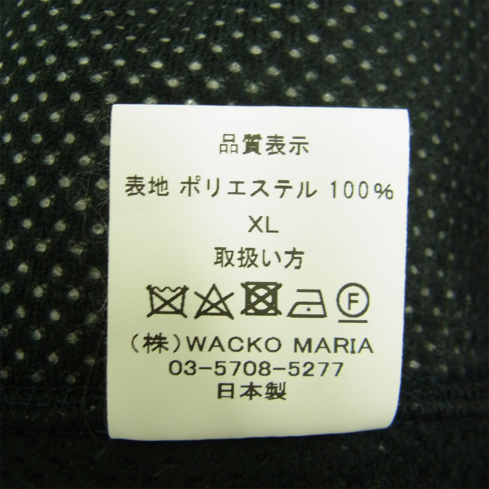 WACKO MARIA ワコマリア 21AW LEOPARD BOA PARKA レオパード ボアフリース ジップ ジャケット ブラック系 グリーン系 XL【中古】