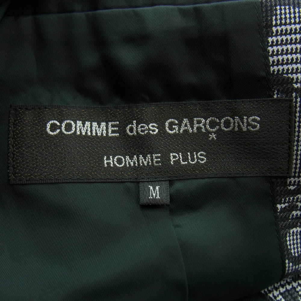 COMME des GARCONS HOMME PLUS コムデギャルソンオムプリュス AD2023 PL-J050 グラフィックロゴ総柄 3B ウール テーラードジャケット グレー系 M【中古】