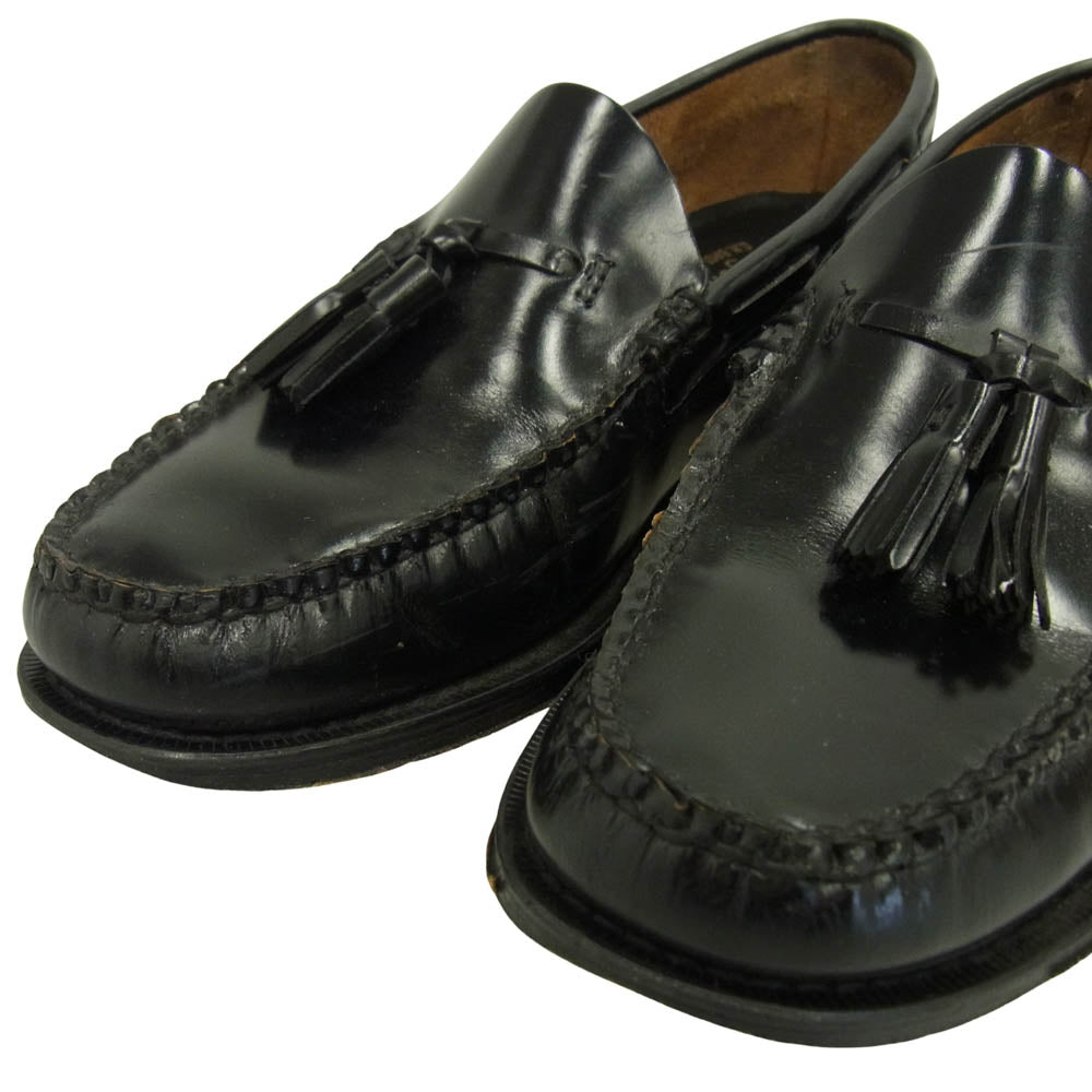 G.H.BASS & COMPANY ジーエイチバス Larkin Moc Tassel タッセル モック ローファー レザー シューズ ブラック系 UK6【中古】
