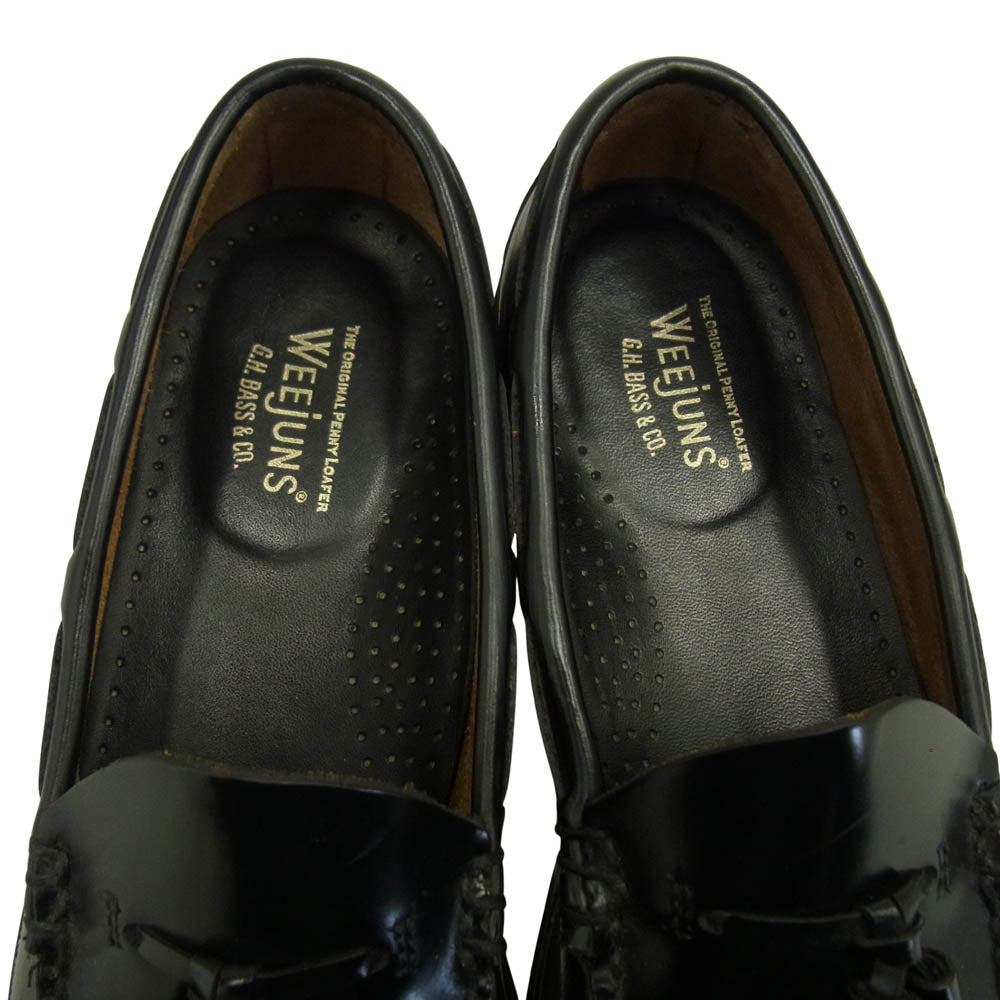 G.H.BASS & COMPANY ジーエイチバス Larkin Moc Tassel タッセル モック ローファー レザー シューズ ブラック系 UK6【中古】