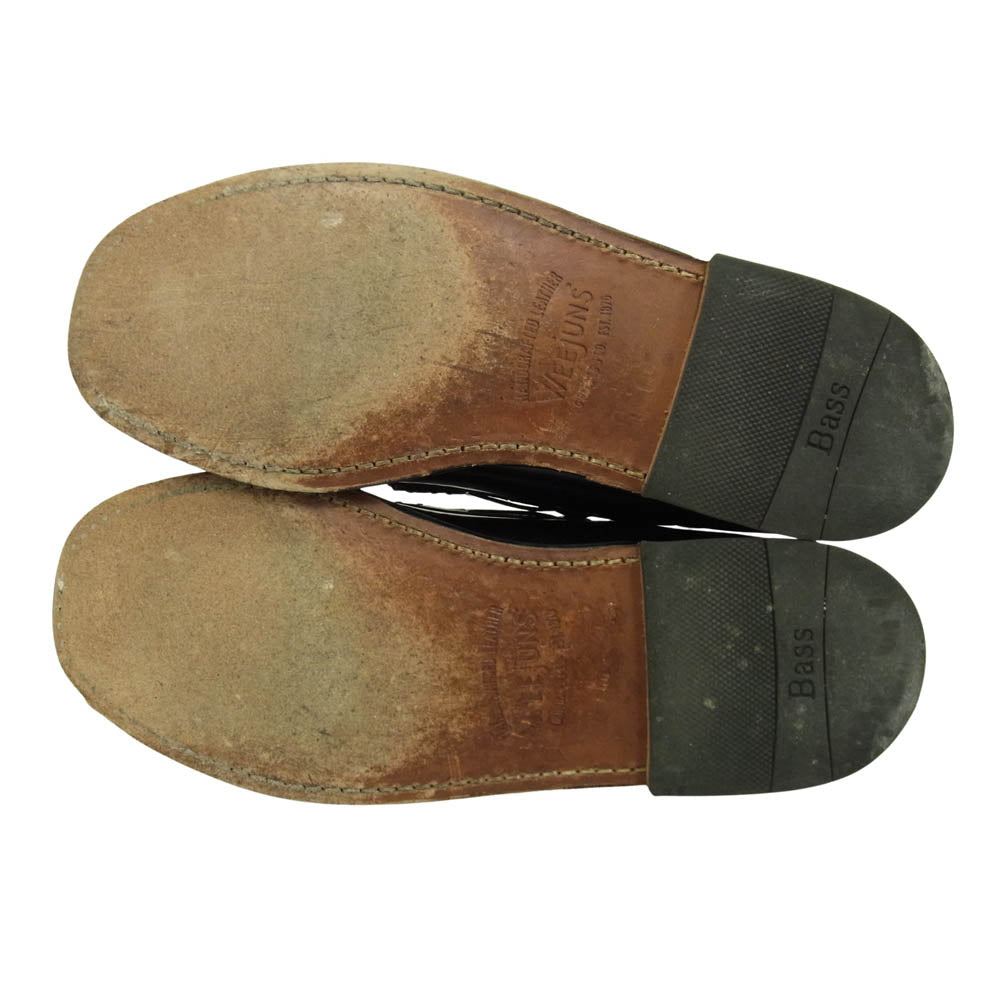 G.H.BASS & COMPANY ジーエイチバス Larkin Moc Tassel タッセル モック ローファー レザー シューズ ブラック系 UK6【中古】