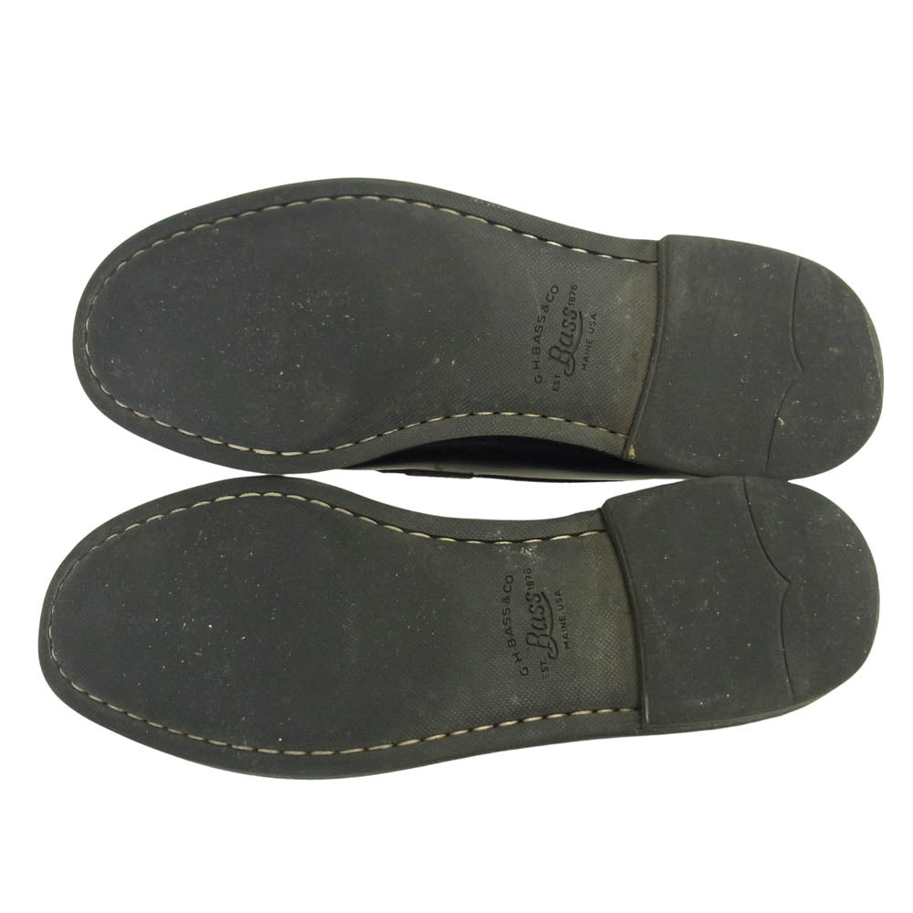 G.H.BASS & COMPANY ジーエイチバス LOGAN MOC LTHR ローガン モック レザー ローファー ブラック系 UK6.5【中古】