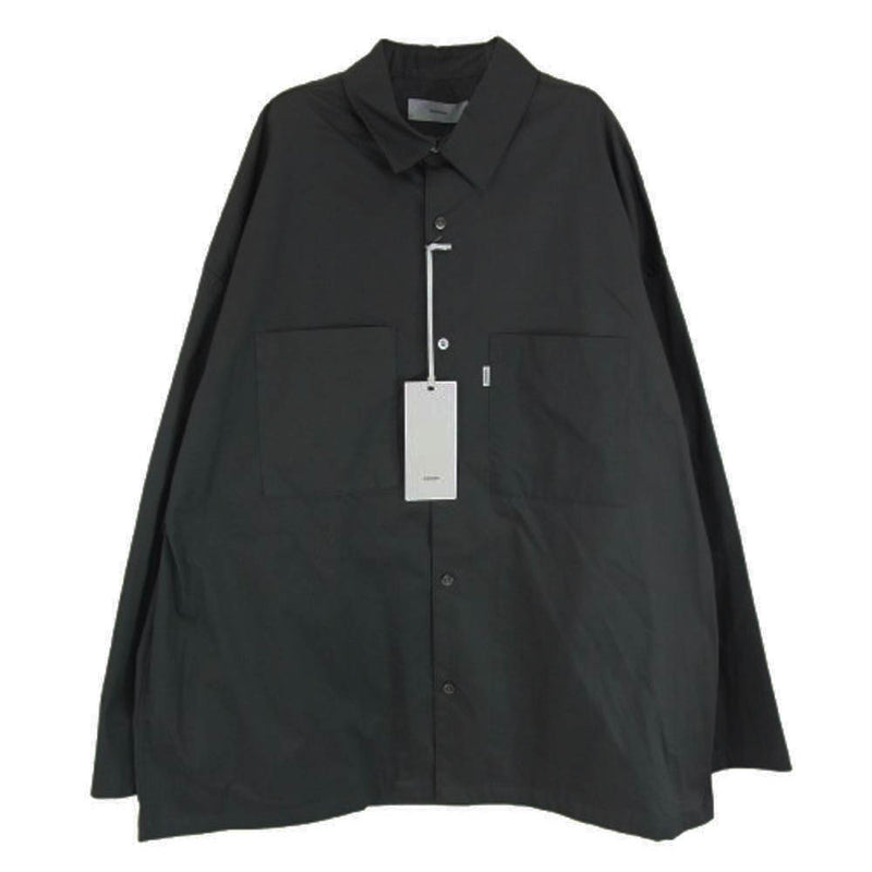 GRAPHPAPER グラフペーパー 23AW GM232-50055B Solotex Twill L/S Oversized Box Shirt ソロテックス ツイル オーバーサイズ 長袖 ボックス シャツ グレー系 F【美品】【中古】