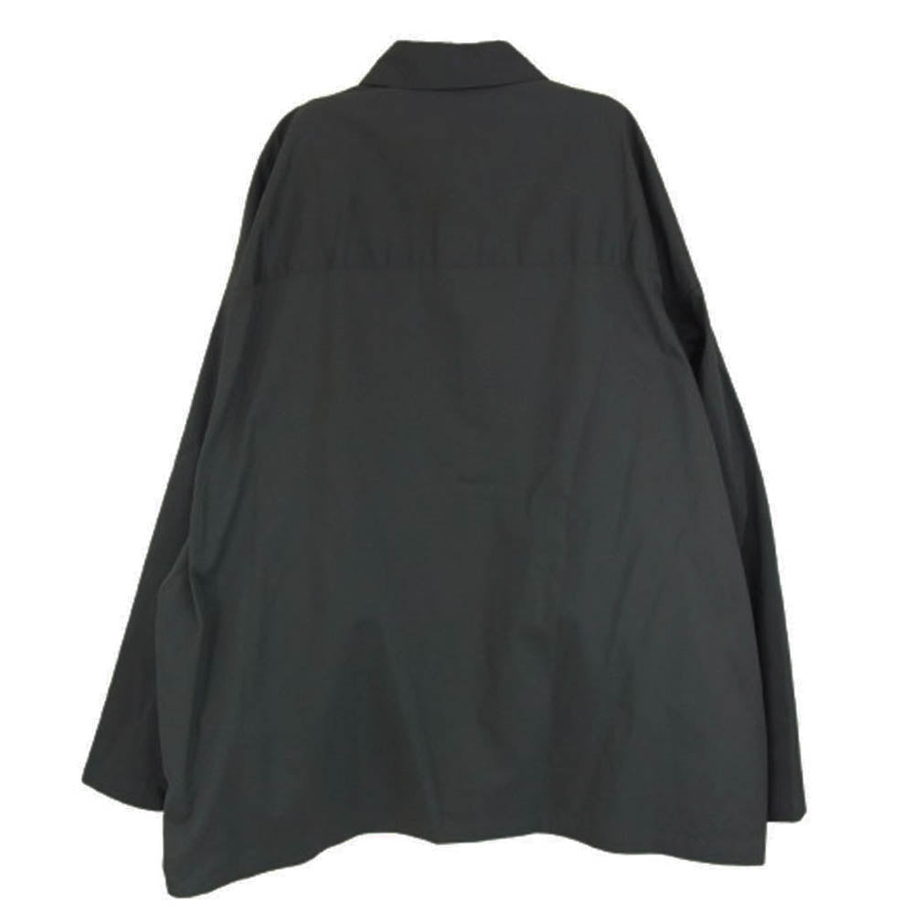 GRAPHPAPER グラフペーパー 23AW GM232-50055B Solotex Twill L/S Oversized Box Shirt ソロテックス ツイル オーバーサイズ 長袖 ボックス シャツ グレー系 F【美品】【中古】