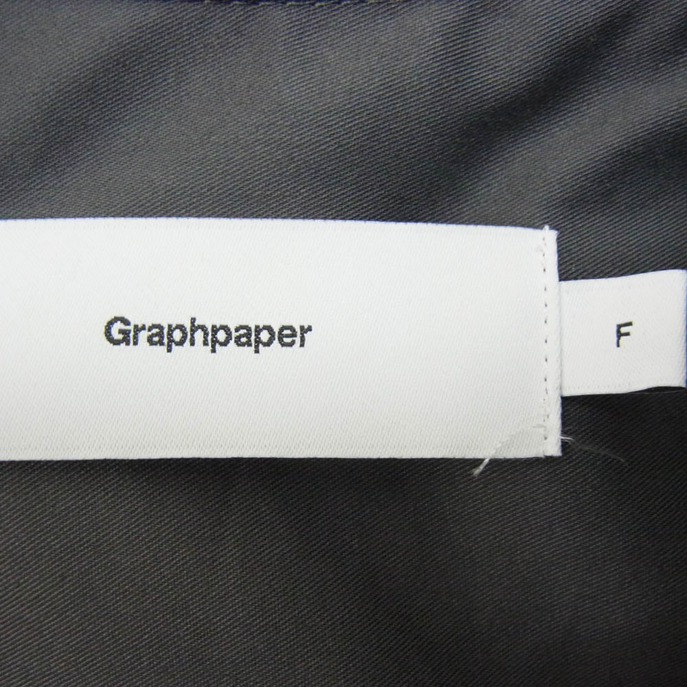 GRAPHPAPER グラフペーパー 23AW GM232-50055B Solotex Twill L/S Oversized Box Shirt ソロテックス ツイル オーバーサイズ 長袖 ボックス シャツ グレー系 F【美品】【中古】