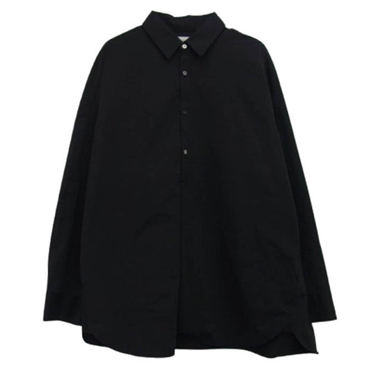 GRAPHPAPER グラフペーパー 23SS GM231-50159 High Gauge Jersey L/S Yoke Shirt ハイゲージ ジャージー 長袖 ヨーク シャツ ブラック系 F【中古】