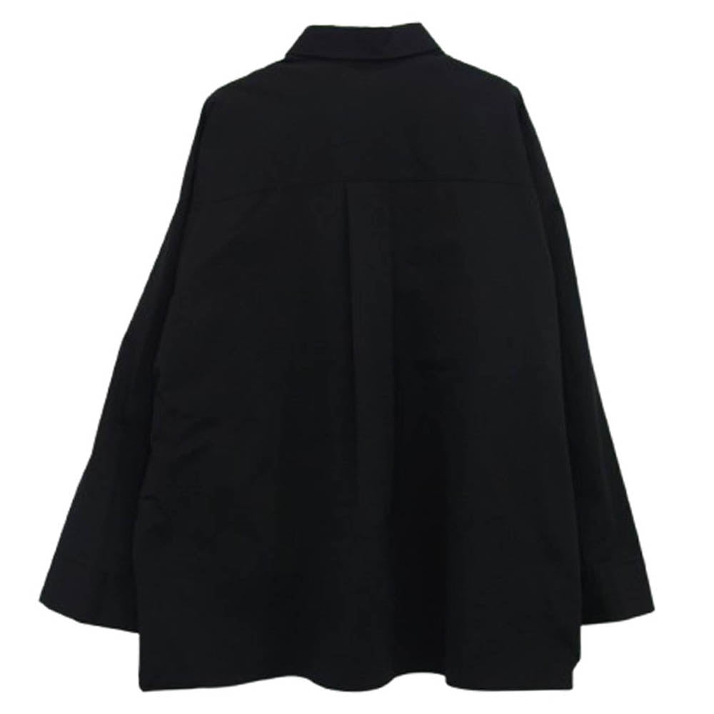 GRAPHPAPER グラフペーパー 23SS GM231-50159 High Gauge Jersey L/S Yoke Shirt ハイゲージ ジャージー 長袖 ヨーク シャツ ブラック系 F【中古】