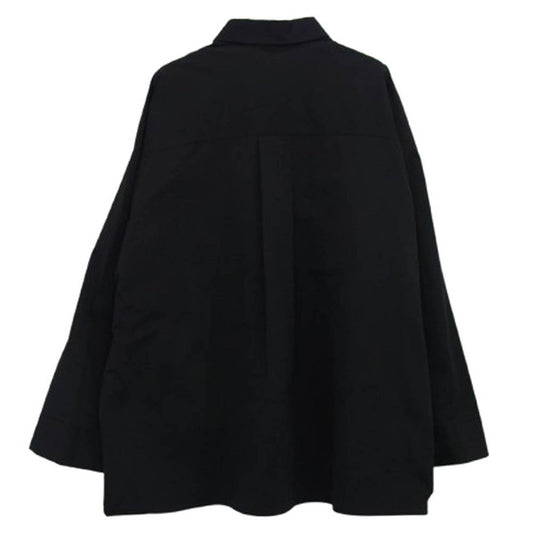 GRAPHPAPER グラフペーパー 23SS GM231-50159 High Gauge Jersey L/S Yoke Shirt ハイゲージ ジャージー 長袖 ヨーク シャツ ブラック系 F【中古】