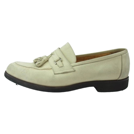 YVES SAINT LAURENT イヴサンローラン タッセル ローファー シューズ ベージュ系 26【中古】