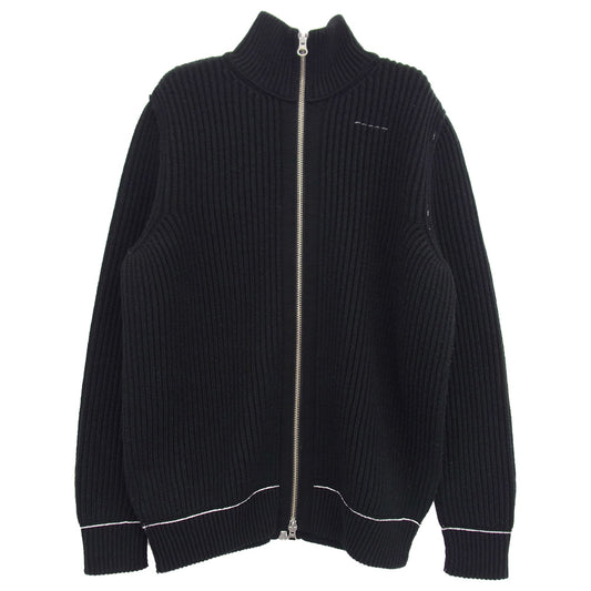 MAISON MARGIELA メゾンマルジェラ 21AW S62GP0047 MM6 エムエムシックス ドライバーズニット フルジップ カーディガン ブラック系 S【中古】