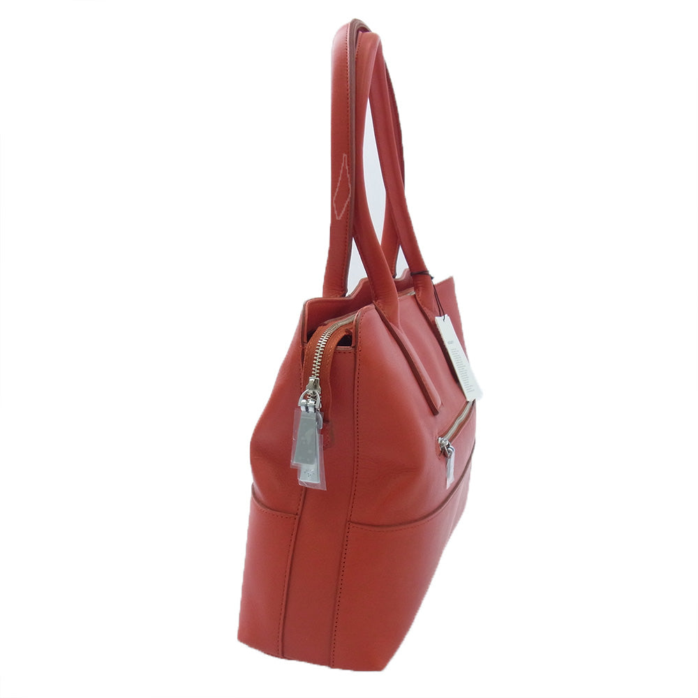 aniary アニアリ 36-02003 Artisan Leather レザー ビジネス ブリーフケース オレンジ レッド系【新古品】【未使用】【中古】