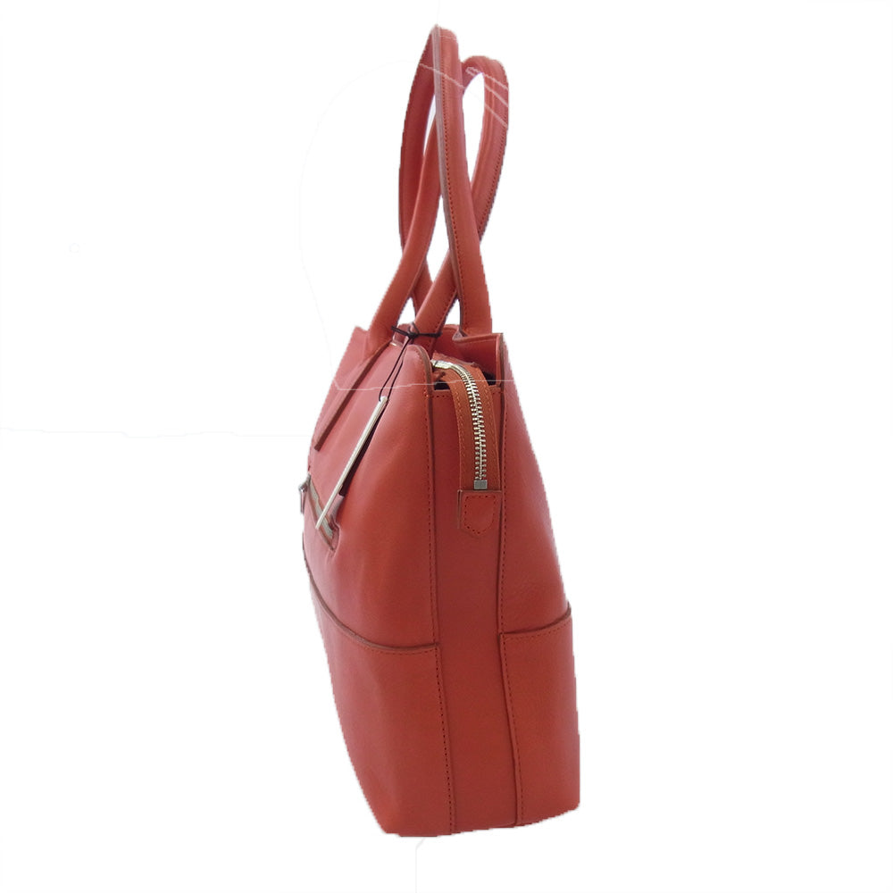 aniary アニアリ 36-02003 Artisan Leather レザー ビジネス ブリーフケース オレンジ レッド系【新古品】【未使用】【中古】