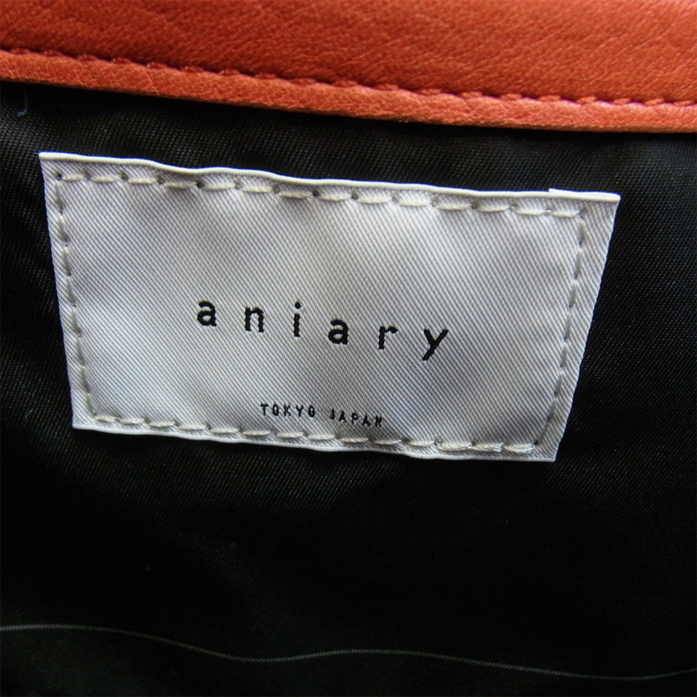 aniary アニアリ 36-02003 Artisan Leather レザー ビジネス ブリーフケース オレンジ レッド系【新古品】【未使用】【中古】