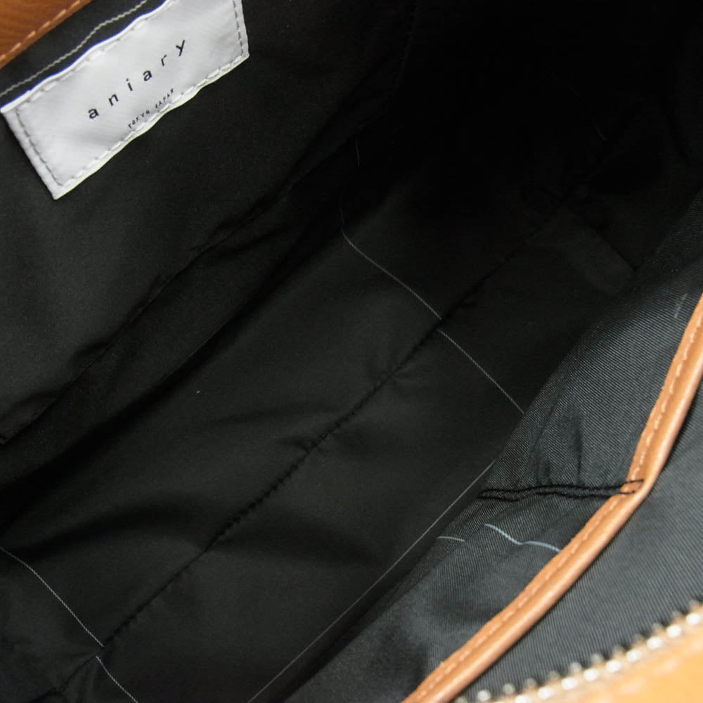 aniary アニアリ 33-02000 S-Film Leather レザー ビジネス トートバッグ キャメル ブラウン系【新古品】【未使用】【中古】