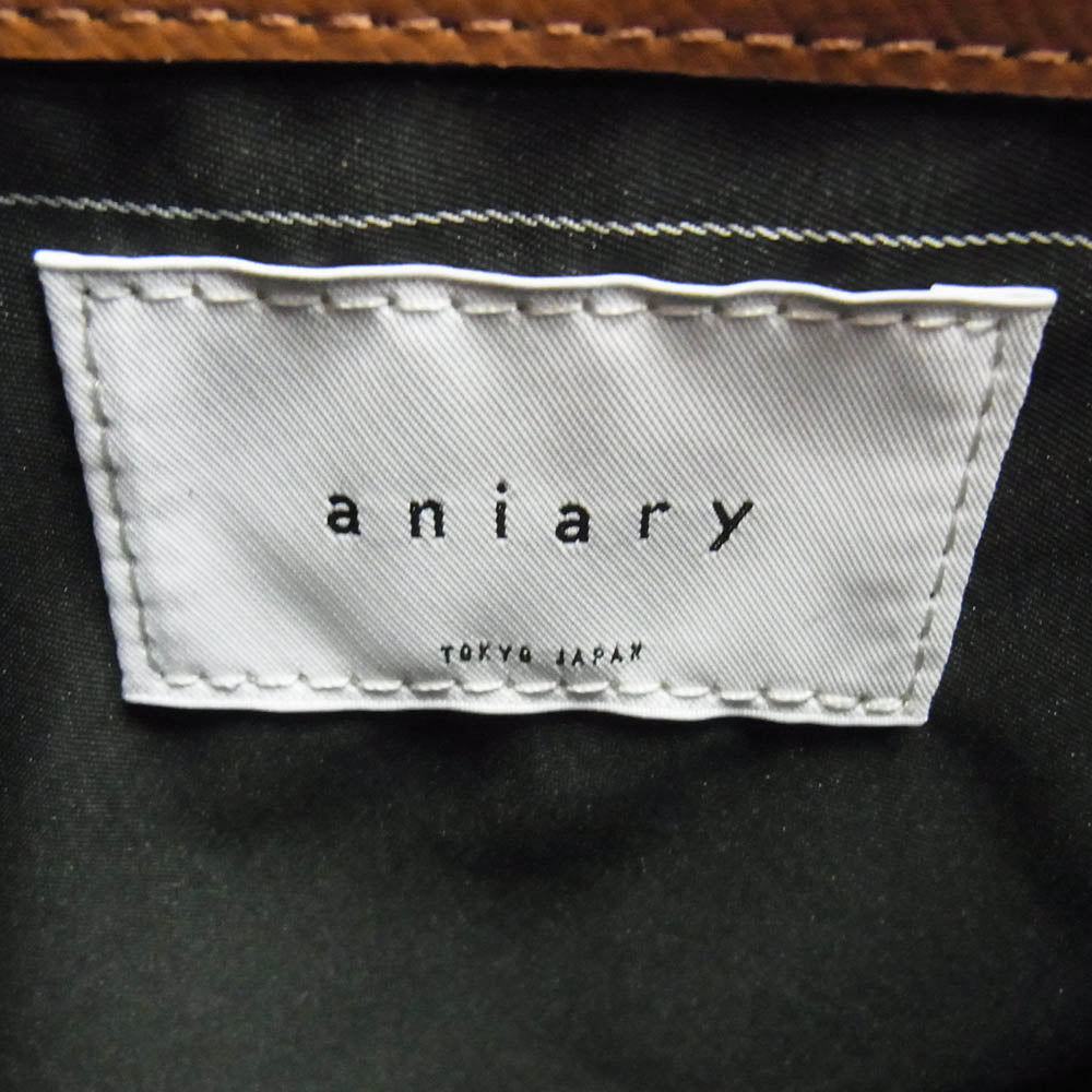 aniary アニアリ 33-02000 S-Film Leather レザー ビジネス トートバッグ キャメル ブラウン系【新古品】【未使用】【中古】