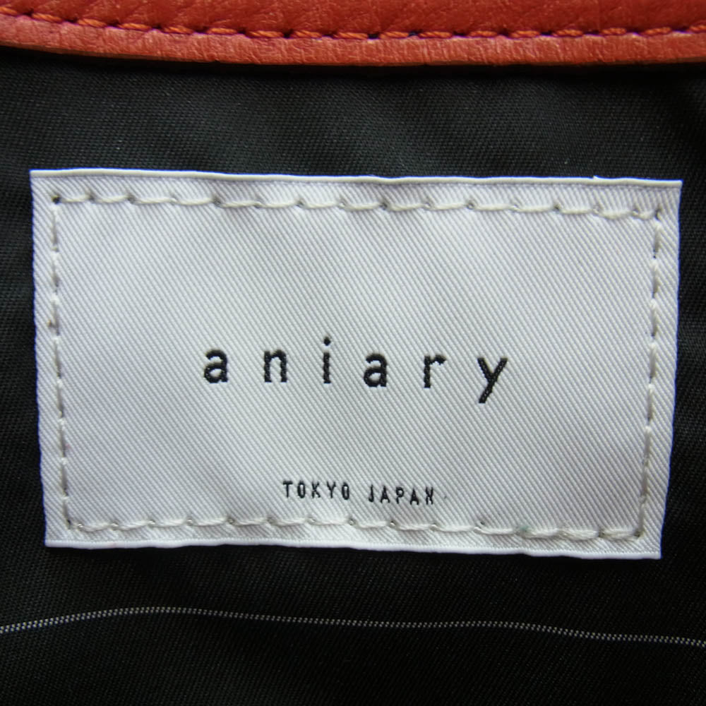 aniary アニアリ 36-02000 Artisan Leather レザー ビジネス トートバッグ オレンジ オレンジ系【新古品】【未使用】【中古】