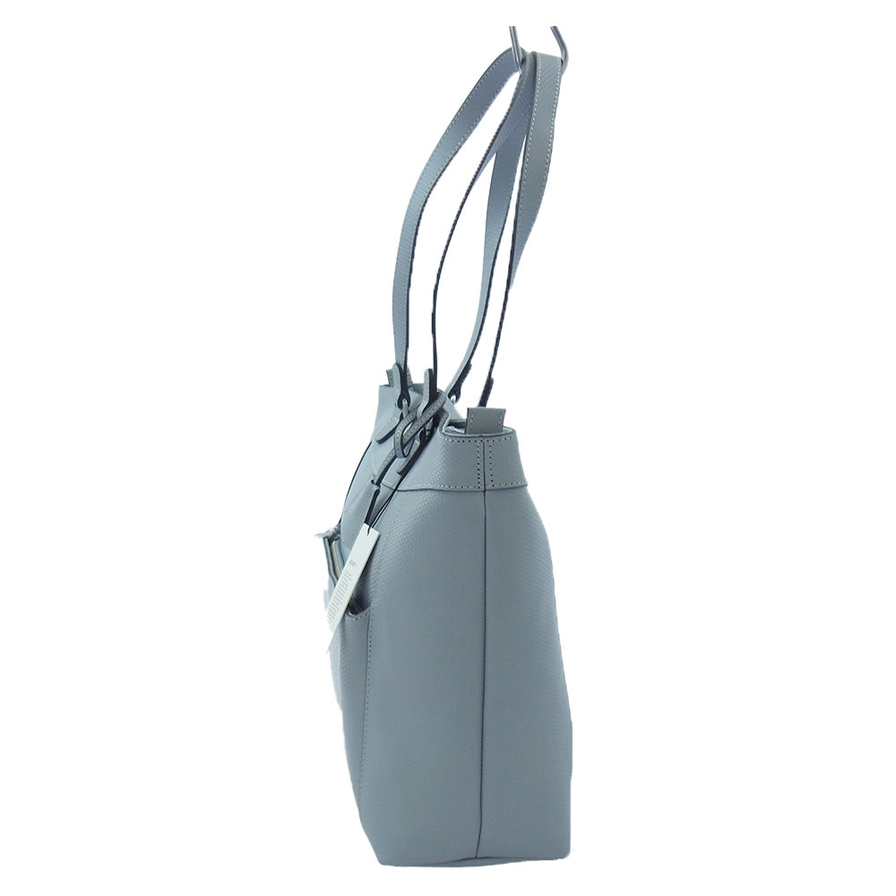 aniary アニアリ 34-02000 G-Film Leather 横トート レザー ビジネスバッグ light gray ライトブルー系【新古品】【未使用】【中古】