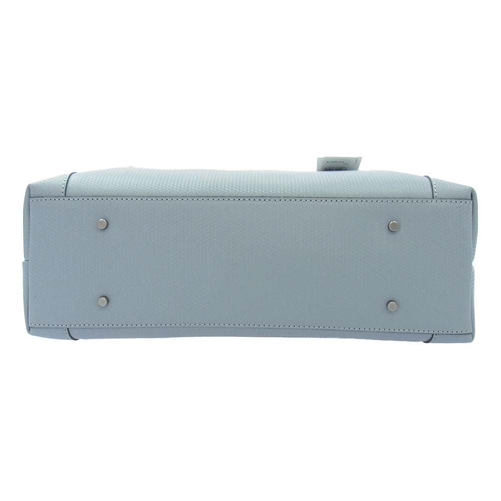 aniary アニアリ 34-02000 G-Film Leather 横トート レザー ビジネスバッグ light gray ライトブルー系【新古品】【未使用】【中古】
