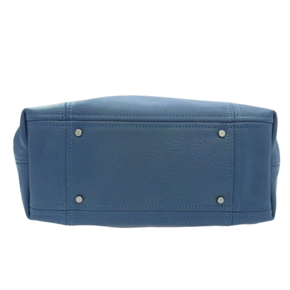 aniary アニアリ 07-02012 Shrink Leather シュリンクレザー ブリーフケース トートバッグ NAVY GRAY インディゴブルー系【新古品】【未使用】【中古】