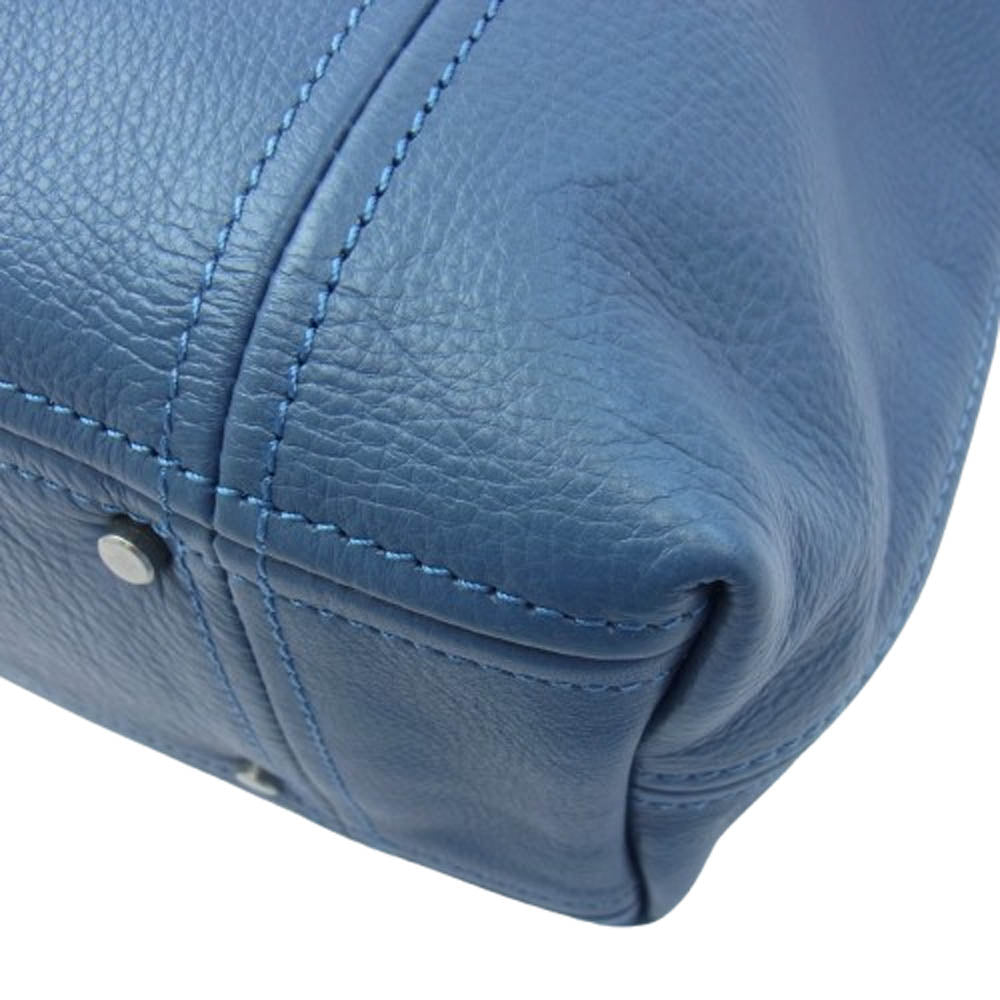 aniary アニアリ 07-02012 Shrink Leather シュリンクレザー ブリーフケース トートバッグ NAVY GRAY インディゴブルー系【新古品】【未使用】【中古】