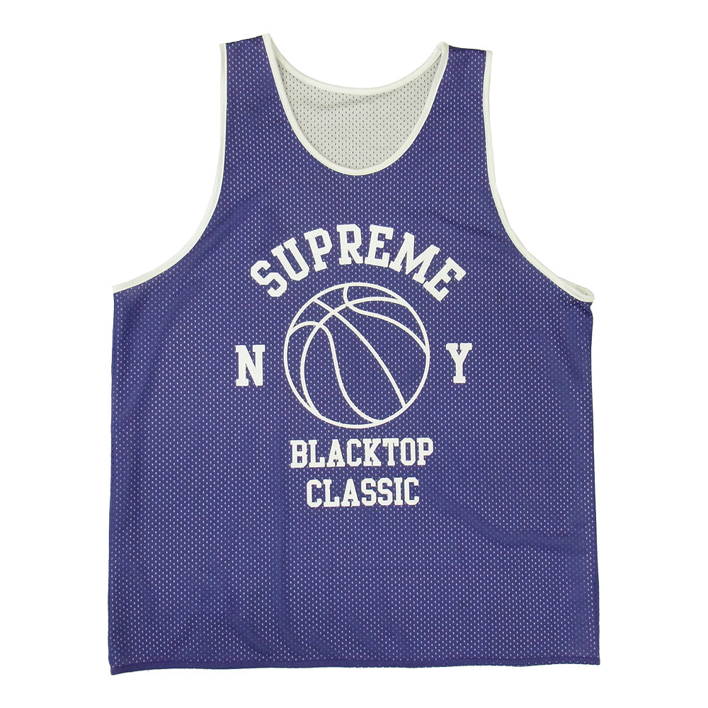 Supreme シュプリーム 00s Blacktop Classic Mesh Basketball Jersey ブラックトップ クラシック メッシュ リバーシブル バスケットボール ジャージ タンクトップ パープル系 M【中古】