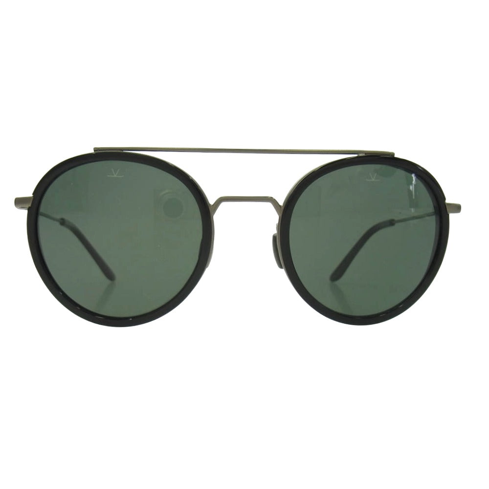 ヴァルネ VL1613 EDGE ラウンドフレーム　ダブルブリッジ　サングラス ブラック系【中古】