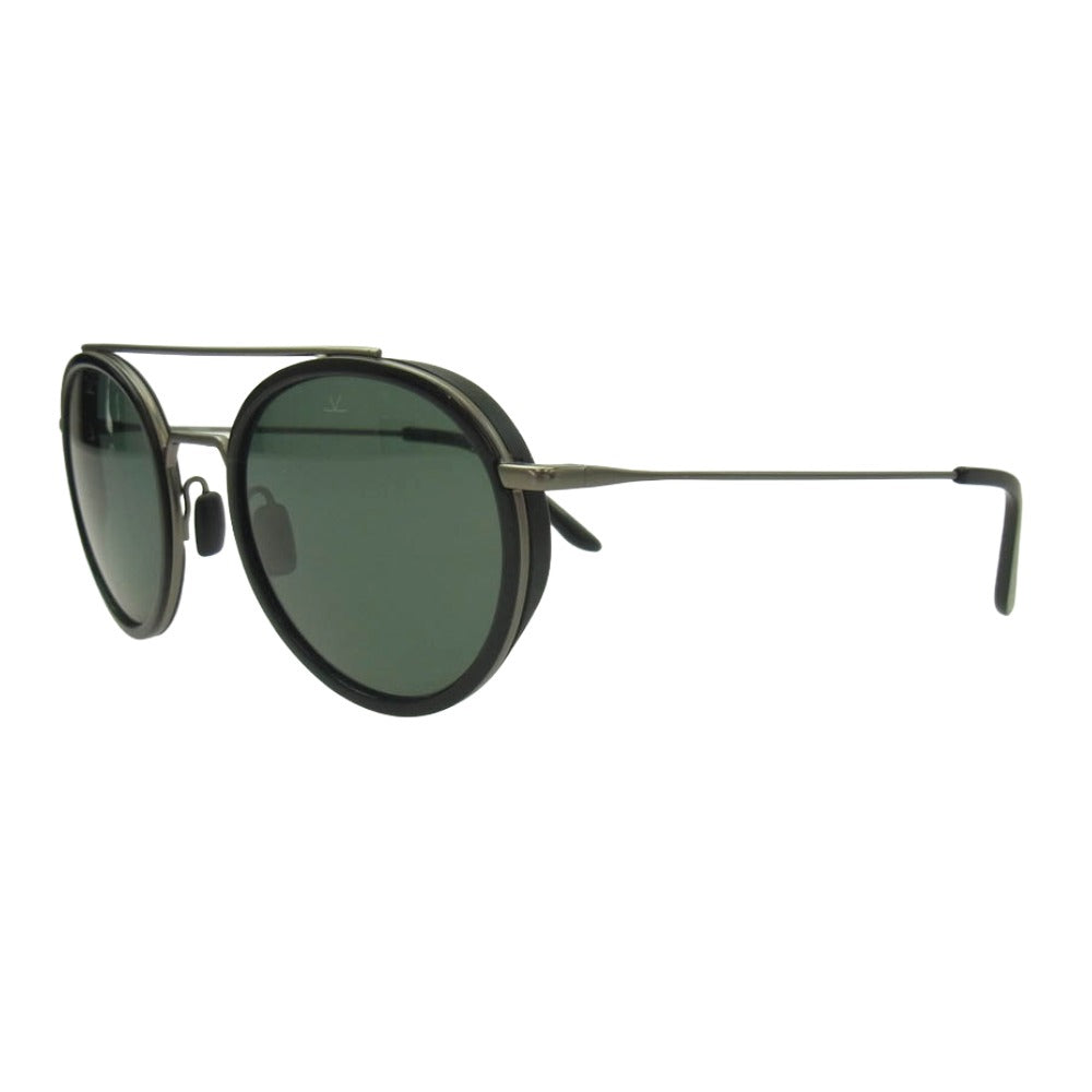 ヴァルネ VL1613 EDGE ラウンドフレーム　ダブルブリッジ　サングラス ブラック系【中古】