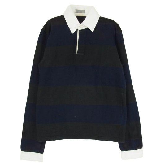 DIOR HOMME ディオールオム 05SS 5eh3054158 エディ期 ボーダー 長袖 ラガー シャツ ダークネイビー系 L【中古】