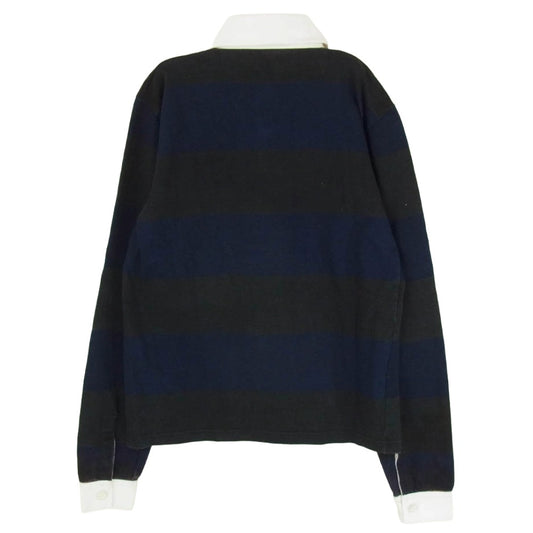 DIOR HOMME ディオールオム 05SS 5eh3054158 エディ期 ボーダー 長袖 ラガー シャツ ダークネイビー系 L【中古】