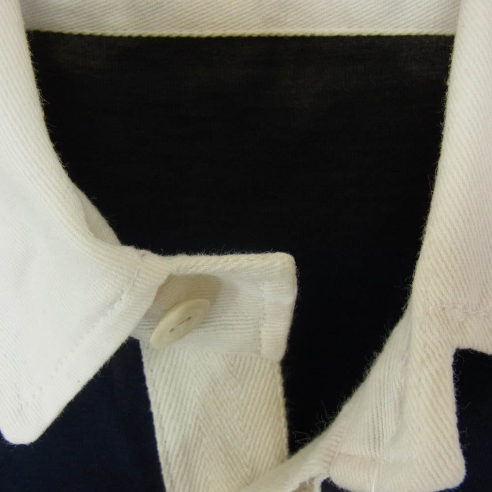 DIOR HOMME ディオールオム 05SS 5eh3054158 エディ期 ボーダー 長袖 ラガー シャツ ダークネイビー系 L【中古】