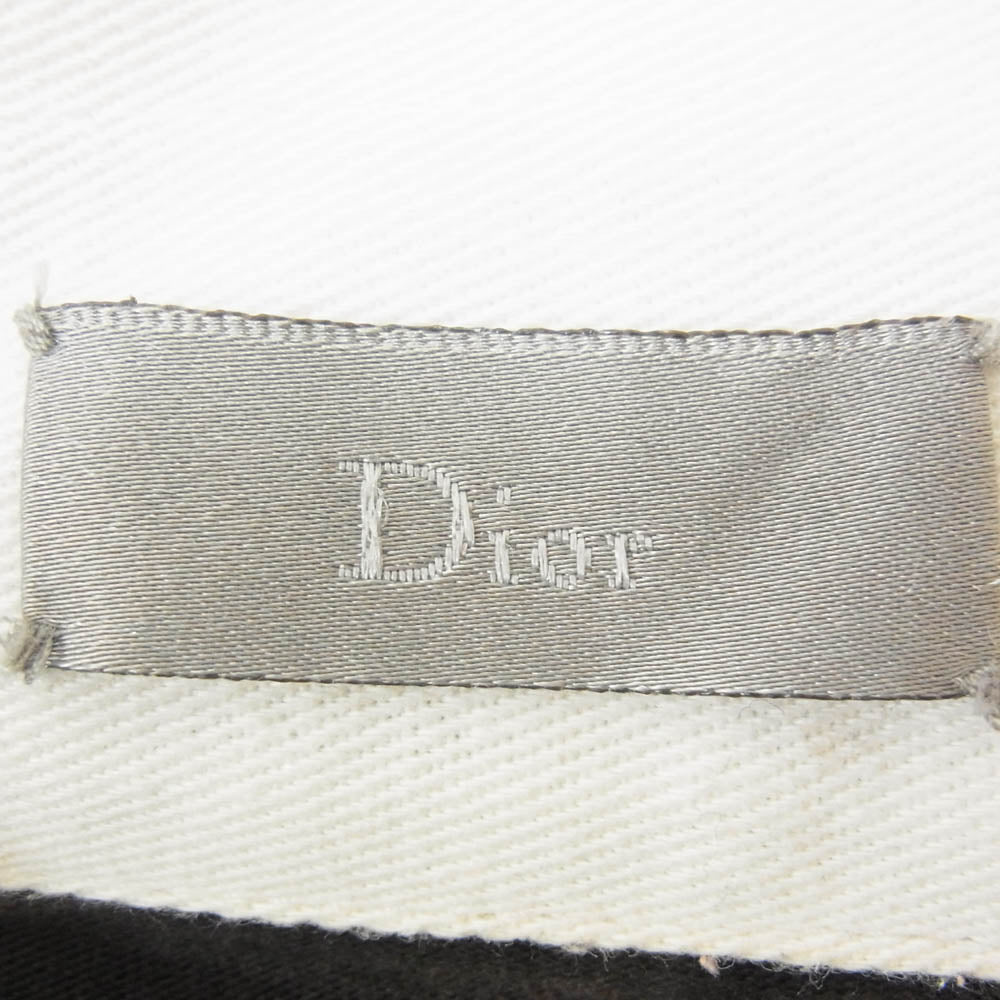 DIOR HOMME ディオールオム 05SS 5eh3054158 エディ期 ボーダー 長袖 ラガー シャツ ダークネイビー系 L【中古】