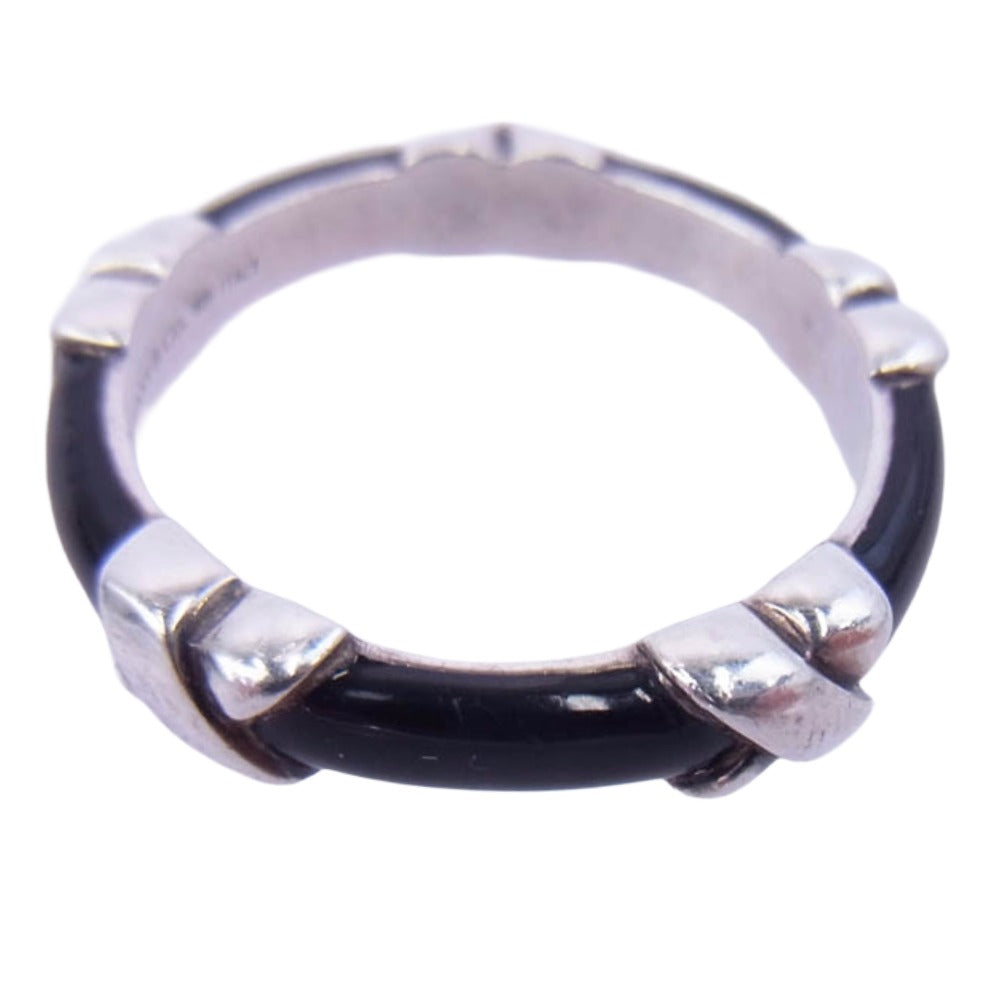 TIFFANY&Co. ティファニー シグネチャー クロス リング ブラック系 シルバー系 21.5号【中古】