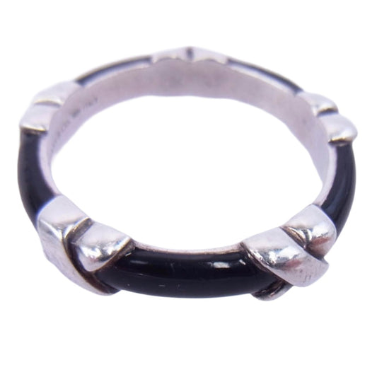 TIFFANY&Co. ティファニー シグネチャー クロス リング ブラック系 シルバー系 21.5号【中古】