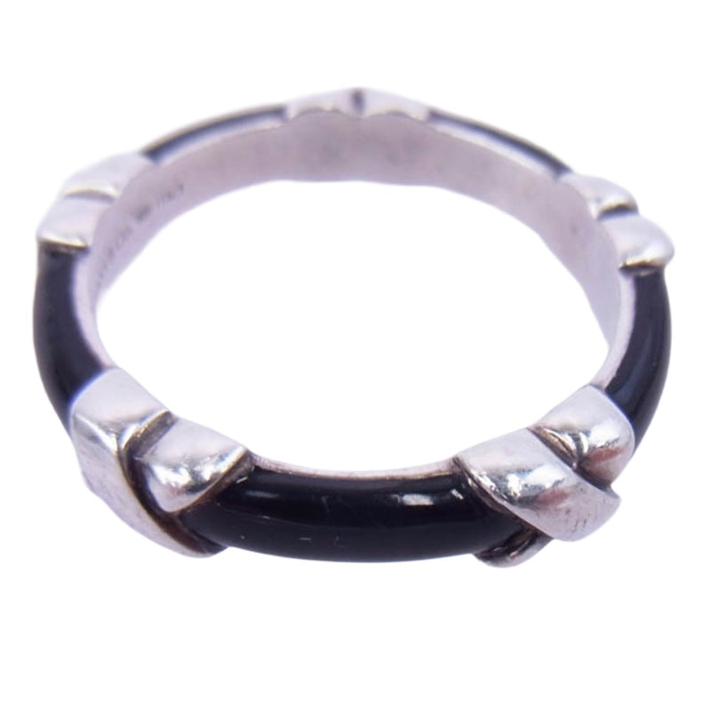 TIFFANY&Co. ティファニー シグネチャー クロス リング ブラック系 シルバー系 21.5号【中古】