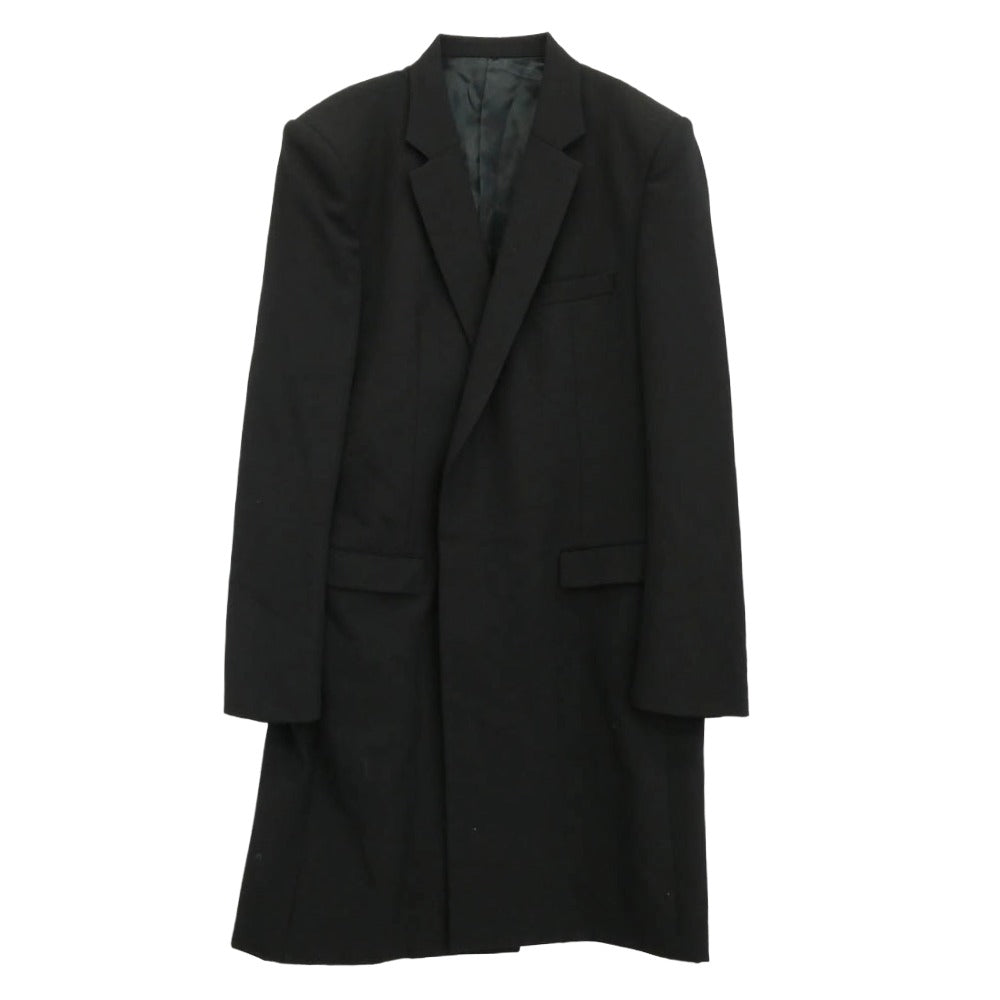 NUMBER(N)INE ナンバーナイン 比翼 ウール ロング ジャケット コート ブラック系 4【中古】