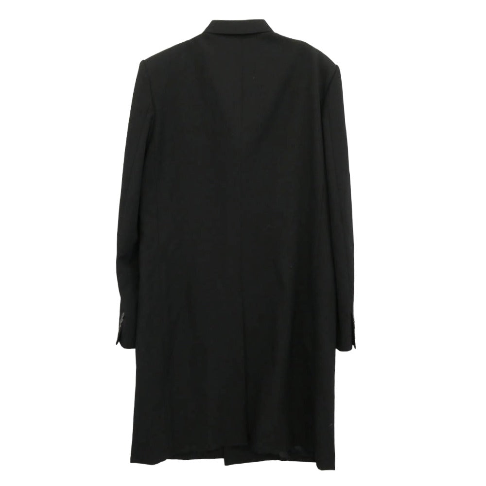 NUMBER(N)INE ナンバーナイン 比翼 ウール ロング ジャケット コート ブラック系 4【中古】