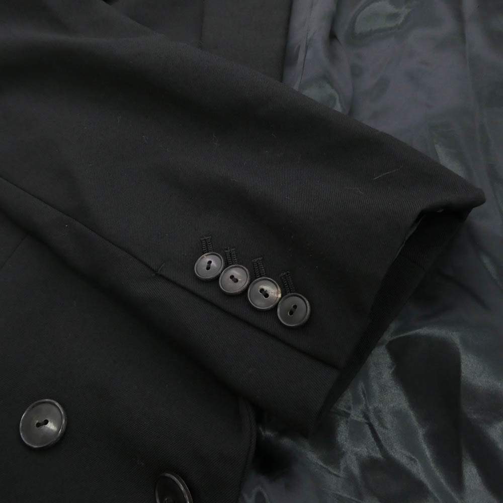 NUMBER(N)INE ナンバーナイン 比翼 ウール ロング ジャケット コート ブラック系 4【中古】