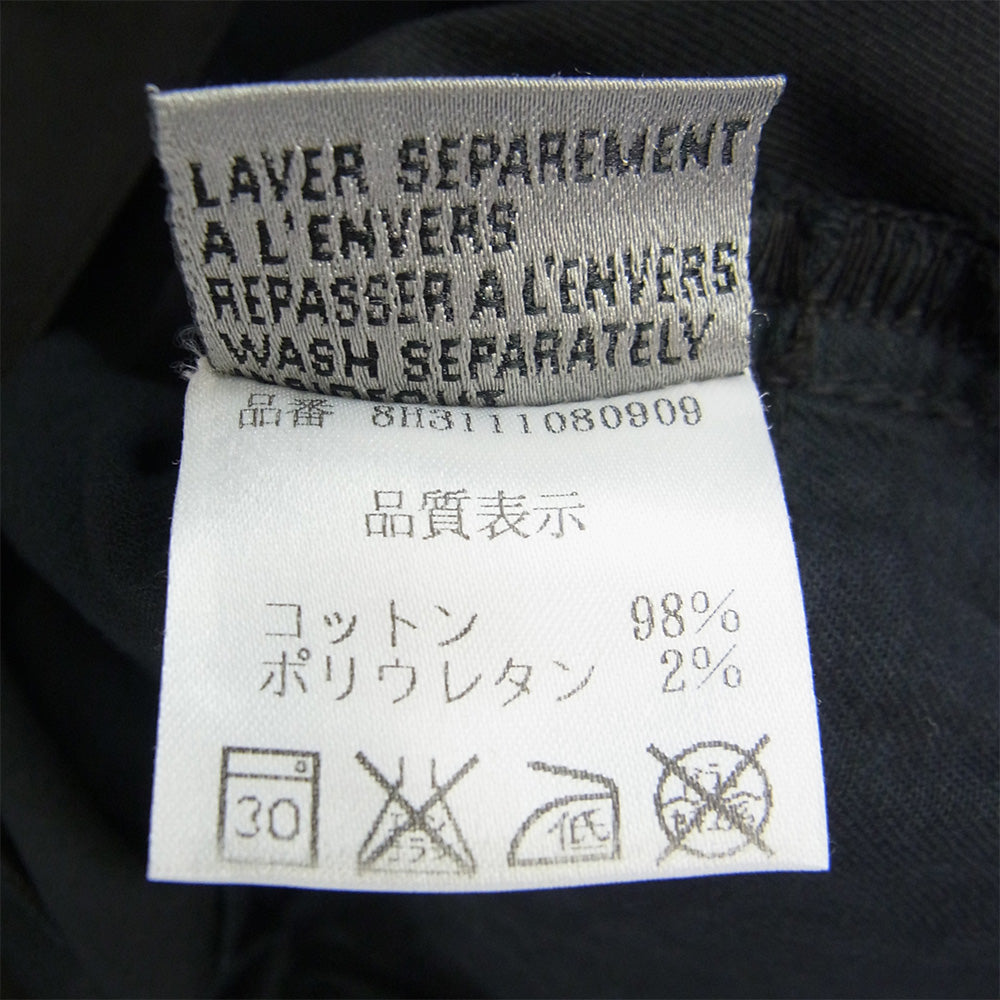 DIOR HOMME ディオールオム 8H3111080909 コーティング ストレッチ スキニー パンツ ブラック系 32【中古】