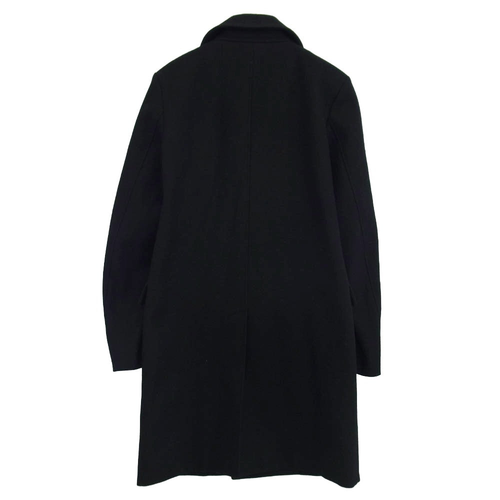 SAINT LAURENT サンローラン 323888 Y964B ウール ロング Pコート ピーコート ブラック系 48【極上美品】【中古】