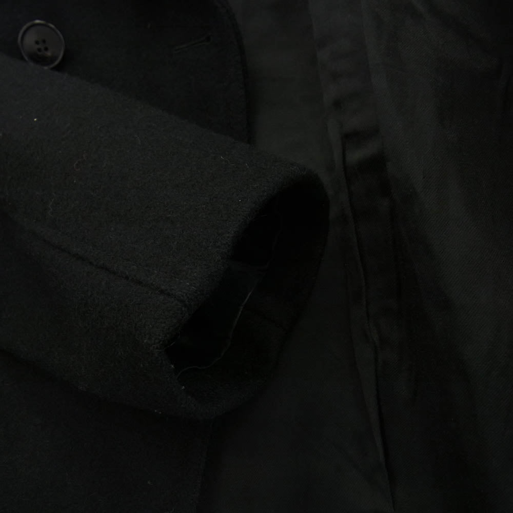 SAINT LAURENT サンローラン 323888 Y964B ウール ロング Pコート ピーコート ブラック系 48【極上美品】【中古】