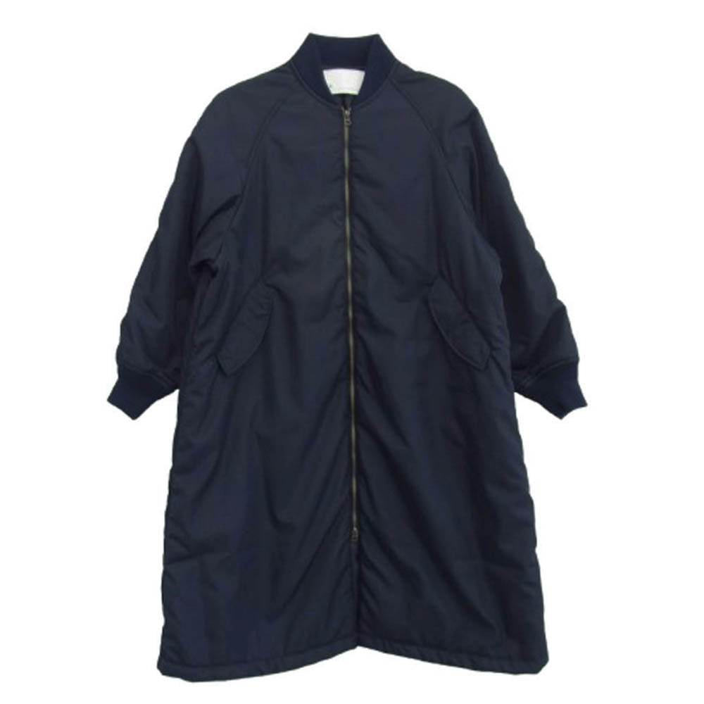 ティッカ 243410023 TBDA-023 UNITED ARROWS ユナイテッドアローズ別注 ロング MA-1 ブルゾン コート ダークネイビー系 Ｆ【美品】【中古】