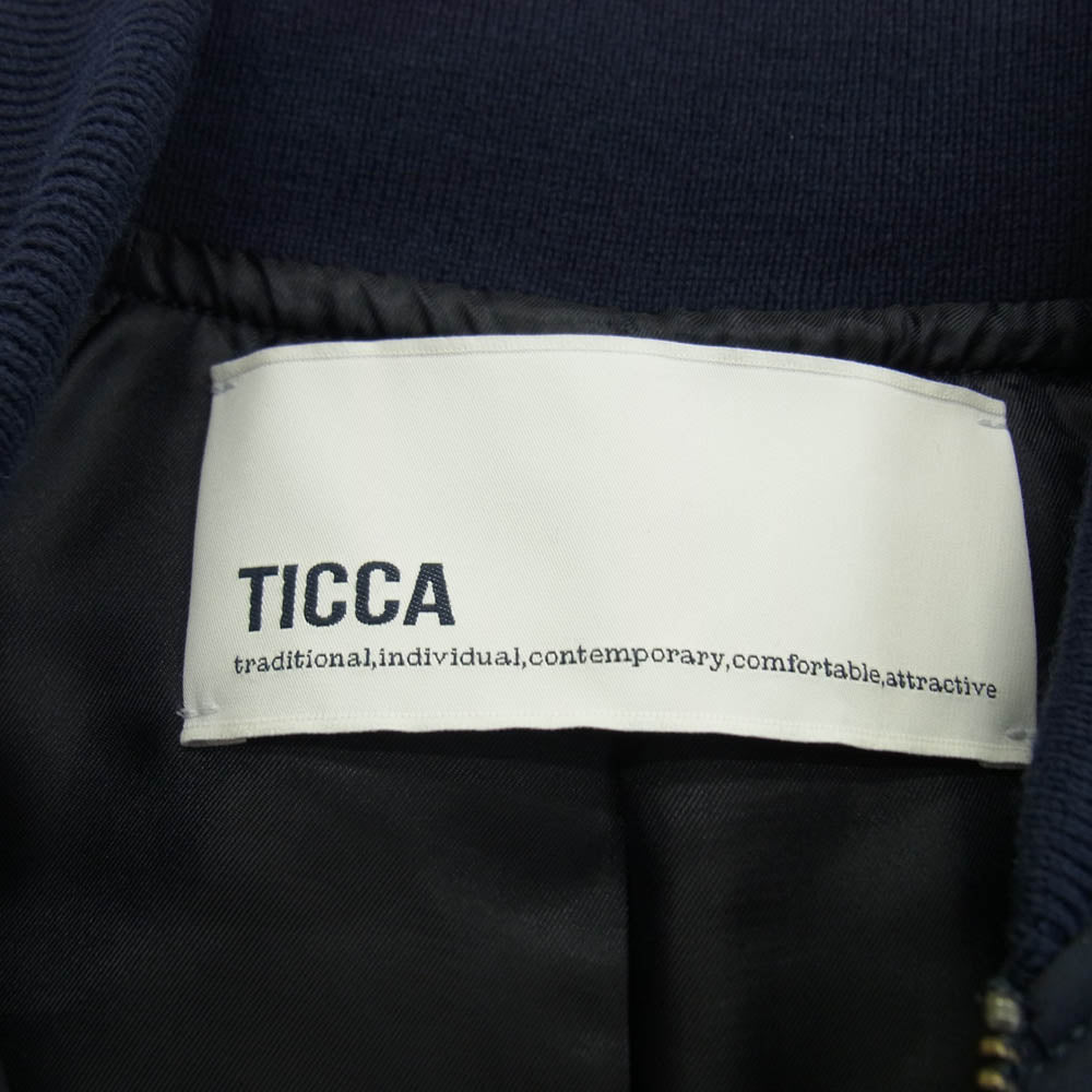 ティッカ 243410023 TBDA-023 UNITED ARROWS ユナイテッドアローズ別注 ロング MA-1 ブルゾン コート ダークネイビー系 Ｆ【美品】【中古】