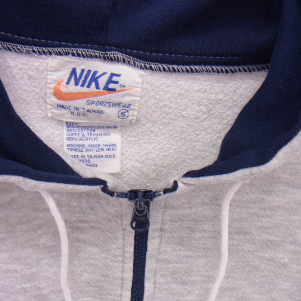 NIKE ナイキ 70s 80s オレンジタグ TM表記 ハーフジップパーカー グレー系 S【中古】