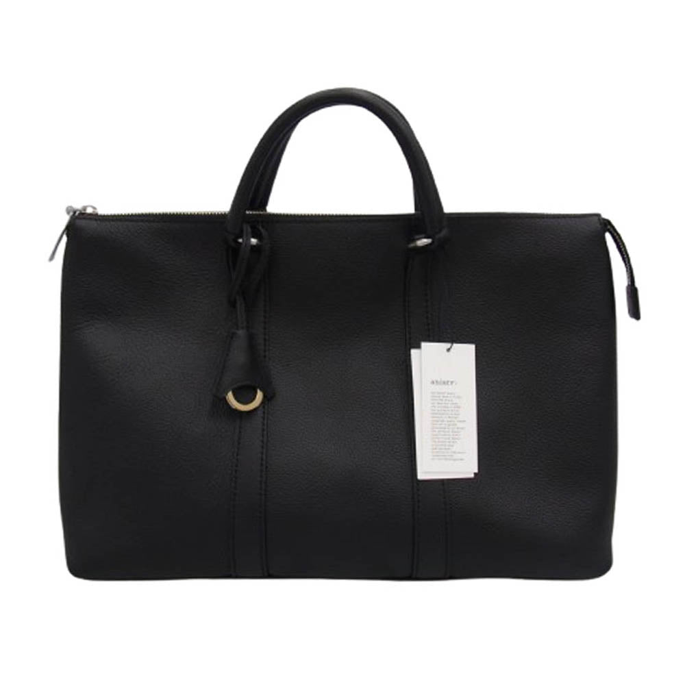 aniary アニアリ 07-01005 Shrink Leather レザー ブリーフケース ビジネスバッグ ブラック系【新古品】【未使用】【中古】