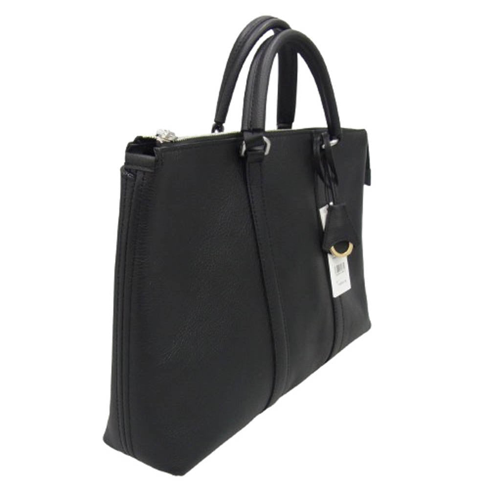 aniary アニアリ 07-01005 Shrink Leather レザー ブリーフケース ビジネスバッグ ブラック系【新古品】【未使用】【中古】